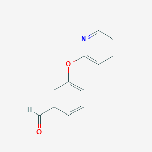 molecular formula C12H9NO2 B164669 3-(吡啶-2-氧基)苯甲醛 CAS No. 137386-78-8