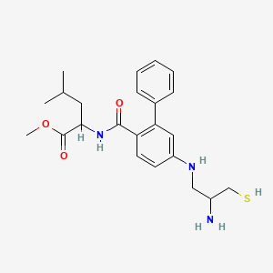 Methyl 2-[[4-[(2-amino-3-sulfanylpropyl)amino]-2-phenylbenzoyl]amino]-4-methylpentanoate