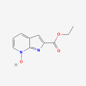 1H-Pyrrolo[2,3-b]pyridine-2-carboxylic acid, ethyl ester, 7-oxide