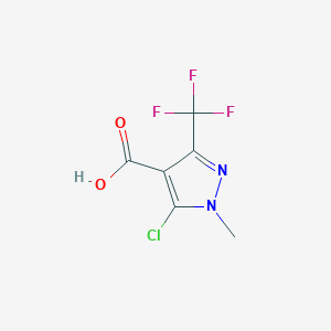 molecular formula C6H4ClF3N2O2 B164674 5-氯-1-甲基-3-(三氟甲基)-1H-吡唑-4-羧酸 CAS No. 128455-63-0
