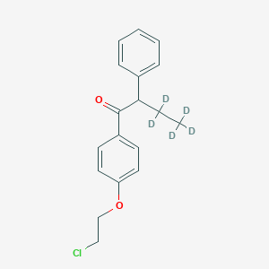 molecular formula C18H19ClO2 B016468 1-[4-(2-氯乙氧基)苯基]-2-(乙基-d5)-2-苯基乙酮 CAS No. 157738-48-2