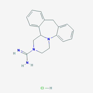 molecular formula C18H21ClN4 B164681 2-N-Carboxamidinonormianserin CAS No. 139995-66-7