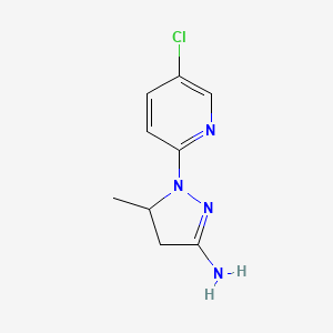 1-(5-chloro-2-pyridinyl)-5-methyl-4,5-dihydro-1H-pyrazol-3-amine