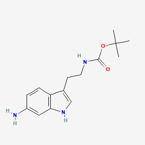 molecular formula C15H21N3O2 B1646818 [2-(6-amino-1H-indol-3-yl)-ethyl]-carbamic acid tert-butyl ester 