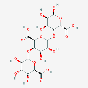 molecular formula C18H26O19 B164684 (2S,3R,4S,5R)-6-[(2S,3R,4R,5R)-2-羧基-6-[(2S,3R,4R,5R,6S)-2-羧基-4,5,6-三羟基氧杂环-3-基]氧基-4,5-二羟基氧杂环-3-基]氧基-3,4,5-三羟基氧杂环-2-羧酸 CAS No. 9046-40-6