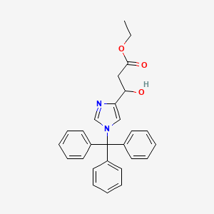 molecular formula C27H26N2O3 B1646843 Ethyl 3-hydroxy-3-(1-trityl-1h-imidazol-4-yl)propanoate 