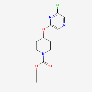 molecular formula C14H20ClN3O3 B1646848 Tert-butyl 4-(6-chloropyrazin-2-yloxy)piperidine-1-carboxylate 