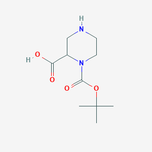 molecular formula C10H18N2O4 B164685 1-Boc-哌嗪-2-羧酸 CAS No. 1214196-85-6