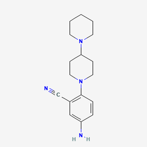5-Amino-2-(4-piperidinopiperidin-1-yl)benzonitrile