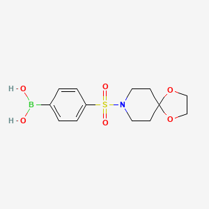 molecular formula C13H18BNO6S B1646887 8-アザスピロ[4.5]デカン-8-イルスルホニル)-4-フェニルボロン酸 CAS No. 914610-70-1