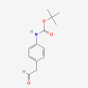 molecular formula C13H17NO3 B1646906 tert-Butyl (4-(2-oxoethyl)phenyl)carbamate 