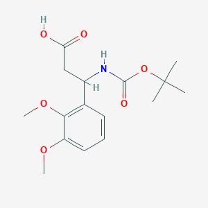 molecular formula C16H23NO6 B1646915 3-tert-Butoxycarbonylamino-3-(2,3-dimethoxy-phenyl)-propionic acid 