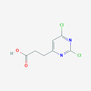 molecular formula C7H6Cl2N2O2 B1646932 2,6-二氯-4-嘧啶丙酸 CAS No. 212650-39-0
