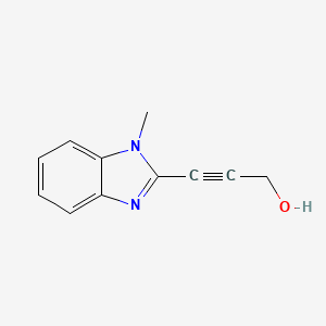 molecular formula C11H10N2O B1646940 3-(1-methyl-1H-benzo[d]imidazol-2-yl)prop-2-yn-1-ol 