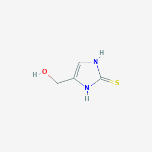 molecular formula C4H6N2OS B1646969 2H-Imidazole-2-thione, 1,3-dihydro-4-(hydroxymethyl)- 