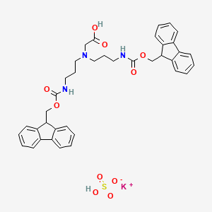 potassium;2-[bis[3-(9H-fluoren-9-ylmethoxycarbonylamino)propyl]amino]acetic acid;hydrogen sulfate