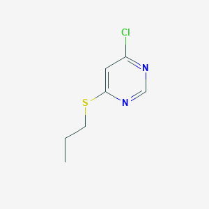 molecular formula C7H9ClN2S B1646991 Pyrimidine, 4-chloro-6-(propylthio)- 
