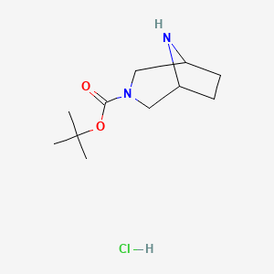 molecular formula C11H21ClN2O2 B1646992 tert-Butyl 3,8-diazabicyclo[3.2.1]octane-3-carboxylate hydrochloride 