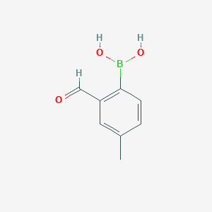 molecular formula C8H9BO3 B1647018 （2-甲酰基-4-甲基苯基）硼酸 CAS No. 444188-28-7