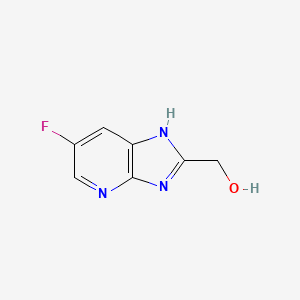 molecular formula C7H6FN3O B1647041 (6-fluoro-1H-imidazo[4,5-b]pyridin-2-yl)methanol 