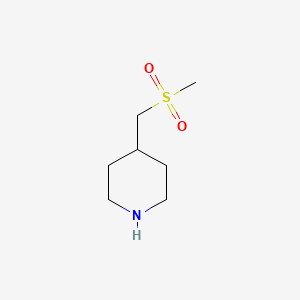 molecular formula C7H15NO2S B1647046 4-((Methylsulfonyl)methyl)piperidine CAS No. 290328-53-9