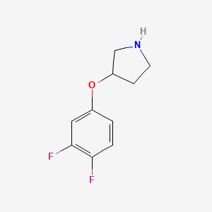 molecular formula C10H11F2NO B1647053 3-(3,4-Difluorophenoxy)pyrrolidine 
