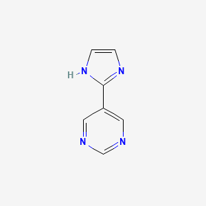 molecular formula C7H6N4 B1647054 5-(1H-Imidazol-2-yl)pyrimidine 