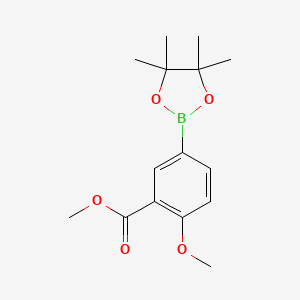 molecular formula C15H21BO5 B1647074 Methyl 2-methoxy-5-(4,4,5,5-tetramethyl-1,3,2-dioxaborolan-2-yl)benzoate CAS No. 478375-37-0