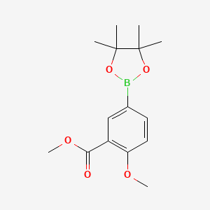 molecular formula C15H21BO5 B1647074 2-甲氧基-5-(4,4,5,5-四甲基-1,3,2-二氧杂环戊硼烷-2-基)苯甲酸甲酯 CAS No. 478375-37-0