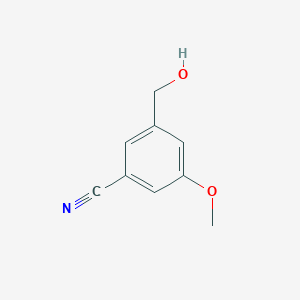 molecular formula C9H9NO2 B1647085 3-(Hydroxymethyl)-5-methoxybenzonitrile 