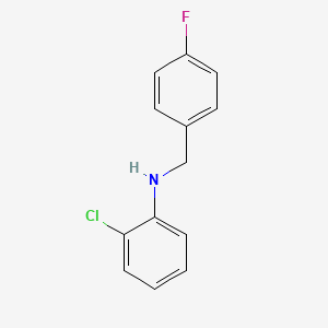 molecular formula C13H11ClFN B1647113 2-Chloro-N-(4-fluorobenzyl)aniline 
