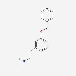 molecular formula C16H19NO B1647126 N-Methyl-3-(benzyloxy)-benzeneethanamine 