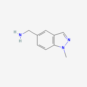 molecular formula C9H11N3 B1647131 (1-甲基-1H-吲唑-5-基)甲胺 CAS No. 267413-27-4