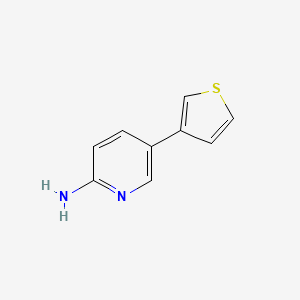 molecular formula C9H8N2S B1647132 5-(Thiophen-3-YL)pyridin-2-amine 
