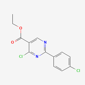 molecular formula C13H10Cl2N2O2 B1647137 Ethyl 4-chloro-2-(4-chlorophenyl)pyrimidine-5-carboxylate 