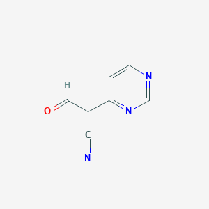 molecular formula C7H5N3O B1647167 3-Oxo-2-(pyrimidin-4-yl)propanenitrile 
