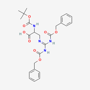 molecular formula C25H30N4O8 B1647226 Boc-Alg(Z)2-OH 