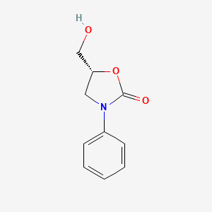 molecular formula C10H11NO3 B1647242 (R)-5-(Hydroxymethyl)-3-phenyloxazolidin-2-one 