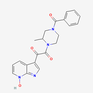 4-Benzoyl-2-methyl-1-[(7-oxido-1H-pyrrolo[2,3-b] pyridin-3-yl)oxoacetyl]-piperazine