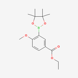 Ethyl 4-methoxy-3-(tetramethyl-1,3,2-dioxaborolan-2-yl)benzoate