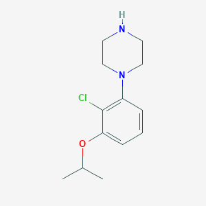 molecular formula C13H19ClN2O B1647329 1-[2-chloro-3-(1-methylethoxy)phenyl]Piperazine 