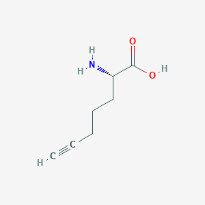 molecular formula C7H11NO2 B164735 (S)-2-氨基-6-庚炔酸 CAS No. 835627-45-7