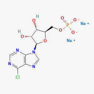 disodium;[(2R,3S,4R,5R)-5-(6-chloropurin-9-yl)-3,4-dihydroxyoxolan-2-yl]methyl phosphate