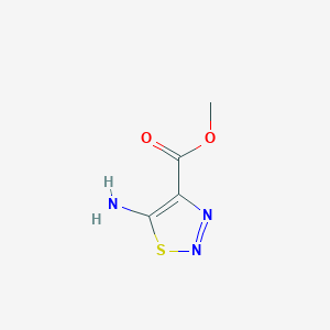 molecular formula C4H5N3O2S B1647393 Methyl 5-amino-1,2,3-thiadiazole-4-carboxylate 