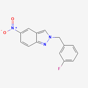 molecular formula C14H10FN3O2 B1647396 2-[(3-Fluorophenyl)methyl]-5-nitro-indazole 