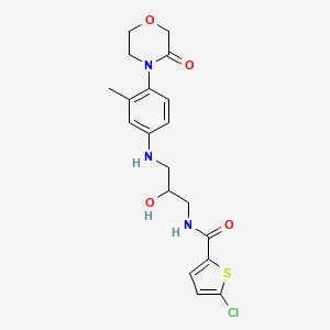 molecular formula C19H22ClN3O4S B1647397 2-Thiophenecarboxamide, 5-chloro-N-[2-hydroxy-3-[[3-methyl-4-(3-oxo-4-morpholinyl)phenyl]amino]propyl]- 