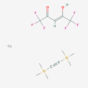 molecular formula C8H18Si2.C5HCuF6O2 B164745 铜；(Z)-1,1,1,5,5,5-六氟-4-羟基戊-3-烯-2-酮；三甲基(2-三甲基甲硅烷基乙炔基)硅烷 CAS No. 137039-38-4