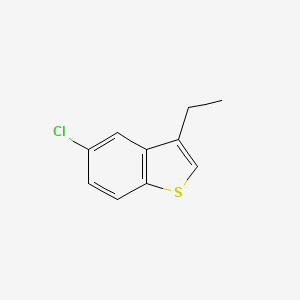 molecular formula C10H9ClS B1647470 5-Chloro-3-ethylbenzo[b]thiophene 