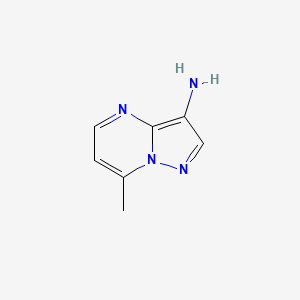 molecular formula C7H8N4 B1647488 7-Methylpyrazolo[1,5-a]pyrimidin-3-amine 