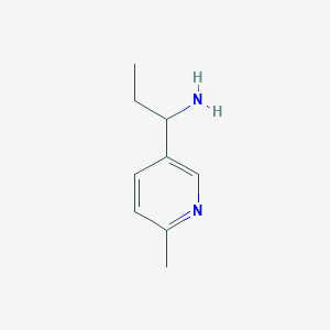 molecular formula C9H14N2 B1647516 1-(6-Methylpyridin-3-yl)propan-1-amine 